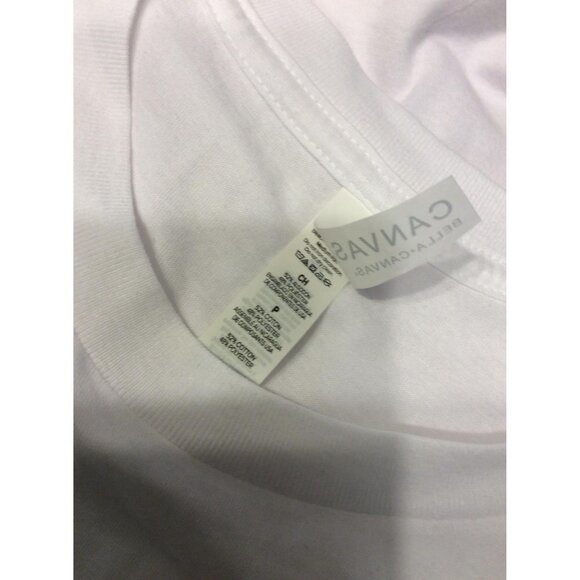 BELLA Canvass White Round Neck Sassy Tshirt Short Sleeve S - Picture 4 of 4